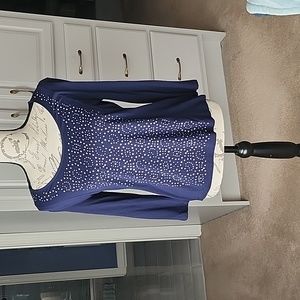 Chicos Silver Studded tee